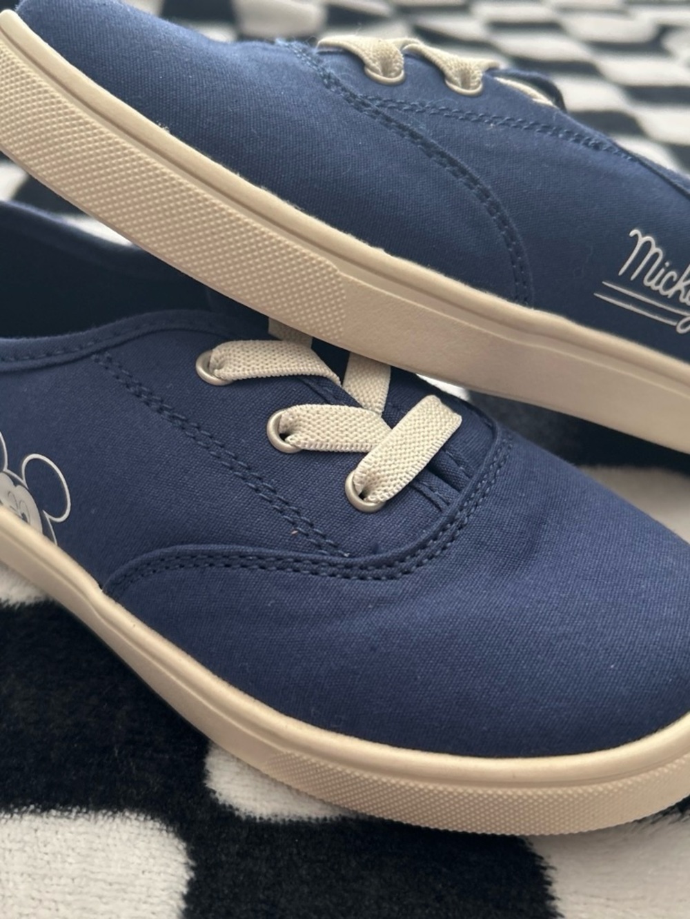 Old Navy Navy Canvas Kids Sneakers with Cream Soles